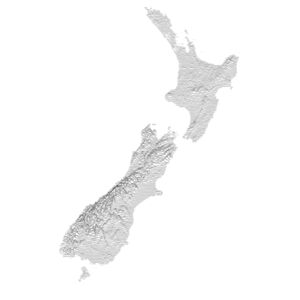 NZ Mountains in Black - Womens Maple Tee Design