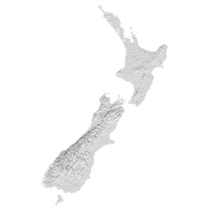 NZ Mountains in Black - Mens Staple T shirt Design